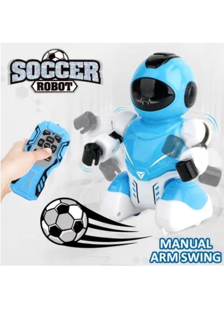 روبوت لعبة روبوت كرة قدم تعمل بجهاز تحكم عن بعد مع كرة، وأضواء موسيقية، وبطارية قابلة للشحن - Image 2